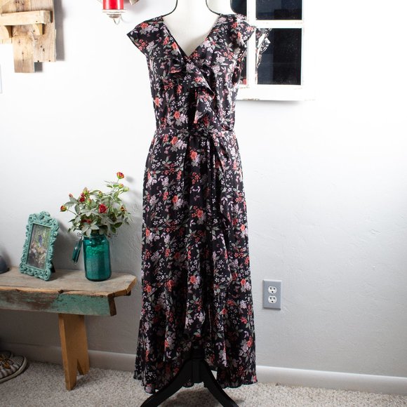 Max Studio Dresses & Skirts - Max Studio | Ruffle Wrap Dress Full Length - Size Large
